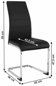 Scaun de sufragerie Valentina (negru). 1016405