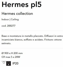Lustra aplicata design modern Hermes pl5