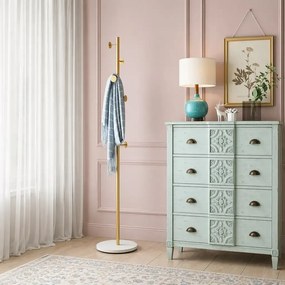 Cuier din metal ,culoare gold-alb,170x32 cm