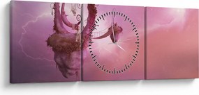 Tablou - Zână pe o insulă plutitoare (cu ceas) (90x30 cm)