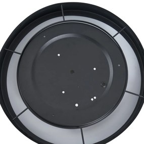 Plafonieră modernă neagră din catifea 40cm incl. LED cu 3 trepte de intensitate luminoasă - Sue