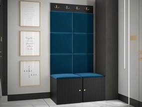 Mobilier hol Tewarota Slim IV (Negru + albastru) . 1104853