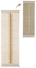 Covor tip traversă bej din bumbac 80x230 cm Duetto Sage – Lorena Canals