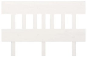 Tablie de pat, alb, 123,5x3x81 cm, lemn masiv de pin 1, Alb, 123.5 x 3 x 81 cm