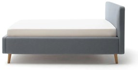 Pat albastru prăfuit tapițat fără somieră 120x200 cm Mattis – Meise Möbel