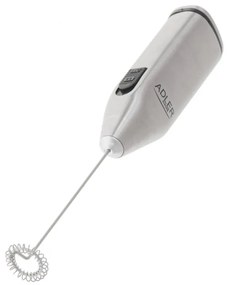Mixer Frappe Adler AD 4500, Agitator și corp din oțel inoxidabil, 2xAA, Argintiu