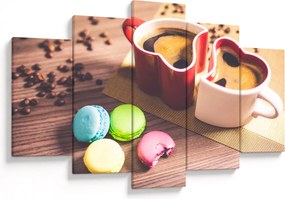 Tablou cu cafea și macarooni (150x105 cm)
