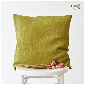 Față de pernă din in 45x45 cm Moss Green – Linen Tales