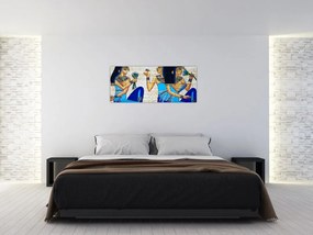 Tablou - Picturi egiptene (120x50 cm)
