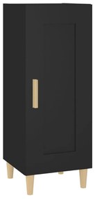 812412 vidaXL Servantă, negru, 34,5x34x90 cm, lemn compozit