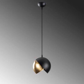 Lustră neagră/aurie cu abajur din metal ø 20 cm Berceste – Opviq lights