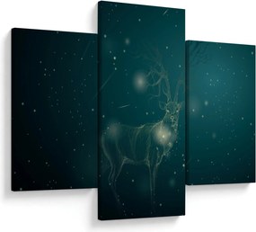 Tablou - Cerb magic noaptea (90x60 cm)