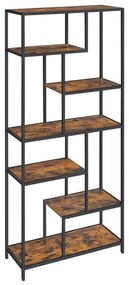 Bibliotecă NAVARO maro/negru