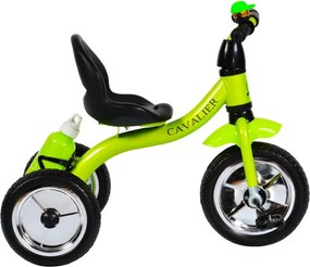 Tricicleta cu pedale NOVOKIDS™ Chavalier ,Cu sonerie si sticla de apa, max 20 kg, Roti din spuma cauciucata EVA, Cadru metalic, Dimensiuni 75X54X46