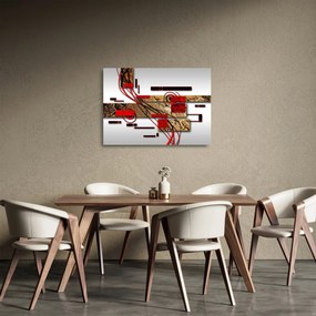 Tablou pe sticlă cu abstracție (70x50 cm)