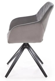 Scaun rotativ K535 velvet gri