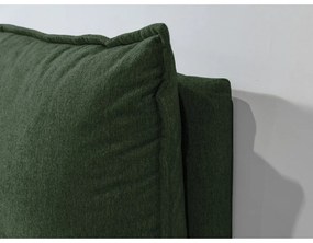 Pat matrimonial verde închis tapițat cu spațiu de depozitare cu somieră 180x200 cm Garance – Bobochic Paris