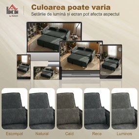 HOMCOM Canapea mică extensibilă cu saltea integrată | Aosom Romania