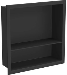 Mexen X-Wall-R raft încastrat cu flanșă și raft 30 x 30 cm, Neagră - 1970303010S