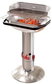 Barbecook BC-CHA-1004 Loewy 55 SST grătar cu cărbune din oțel inoxidabil, 55x33x101cm
