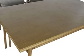 Set dining exterior din aluminiu și stofă, masă și 4 scaune, bej, "Ceylon"