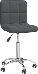 vidaXL Scaun de birou pivotant, gri închis, material textil