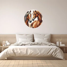 PIPPER. Autocolant circular de perete „Cai” mărimea: 60cm