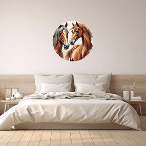 PIPPER. Autocolant circular de perete „Cai” mărimea: 60cm