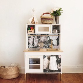 Autocolante mobila copii IKEA Duktig Lucrări florale în stil vintage