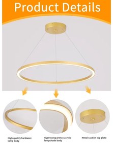 Immax NEO 07159-G80 - Lustr LED FINO 60W 230V Tuya auriu + DO dimabil