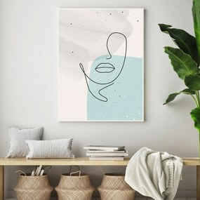 Poster - Abstracție cu fața de femeie (A4)