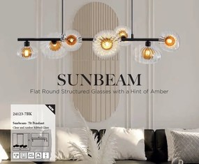Lustra sticla transparenta si chihlimbar Sunbeam 7L