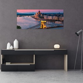 Tablou - Panorama orașului Budapesta, Ungaria (120x50 cm)