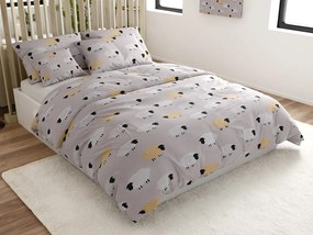 Lenjerie de pat din microfibra SHEEP DREAM gri Dimensiune lenjerie de pat: 70 x 90 cm | 140 x 200 cm