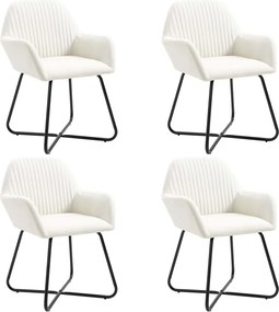 vidaXL Scaune de bucătărie, 4 buc., material textil