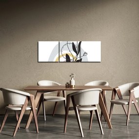 Tablou - Flori într-o vază N⁰1 (cu ceas) (90x30 cm)