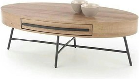 Masuta cafea CAROLINA, stejar auriu/negru, 120x60x41 cm