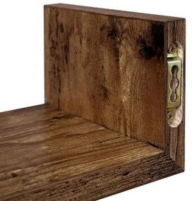Set de 3 rafturi de perete SHELFY, maro