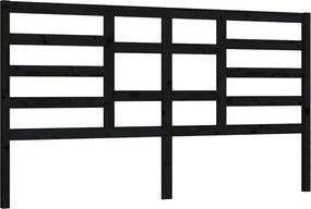 vidaXL Tăblie de pat, negru, 186x4x104 cm, lemn masiv de pin