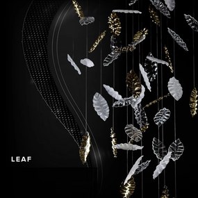Element decorativ suspendat design frunze care cad din tavan Leaf A clear