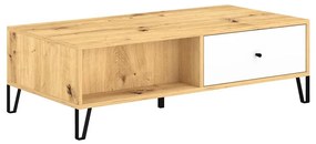 Masă de cafea SULA, stejar artisan/alb