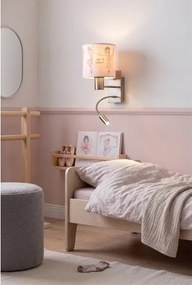 Brilagi - Lampă LED flexibilă BOBO 1xE27/25W/230V + LED/3W m. crom/alb/roz/bal.