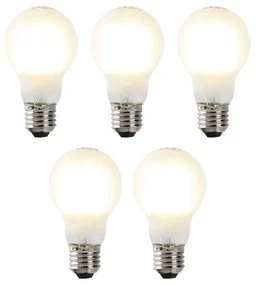 Set de 5 becuri LED cu dimmer E27 A60 mat 7W 806lm 2700K