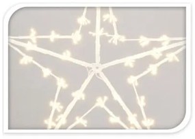 Decorațiune LED de Crăciun White star, 80 cm