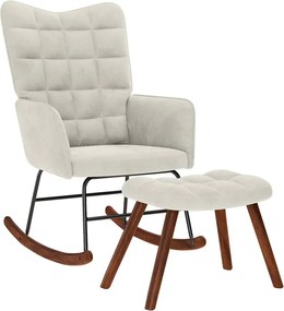 vidaXL Balansoar cu scaun, catifea crem