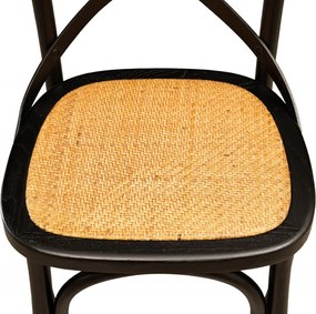 Scaun Thonet din lemn masiv si sezut din ratan