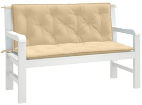 vidaXL Pernă bancă de grădină, 2 buc., melanj bej, 120x50x7 cm, textil