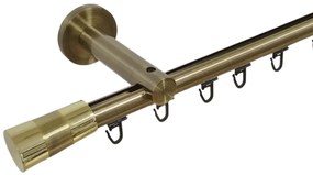 Galerie simpla 19 mm prindere perete teava profil valeo aur antic (Alege marime: 400 cm)