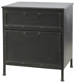 Consola din metal, cu sertare, aspect industrial, Factory