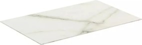 Blat ceramic pentru lavoar Ideal Standard Atelier Conca 80 cm finisaj alb marmura